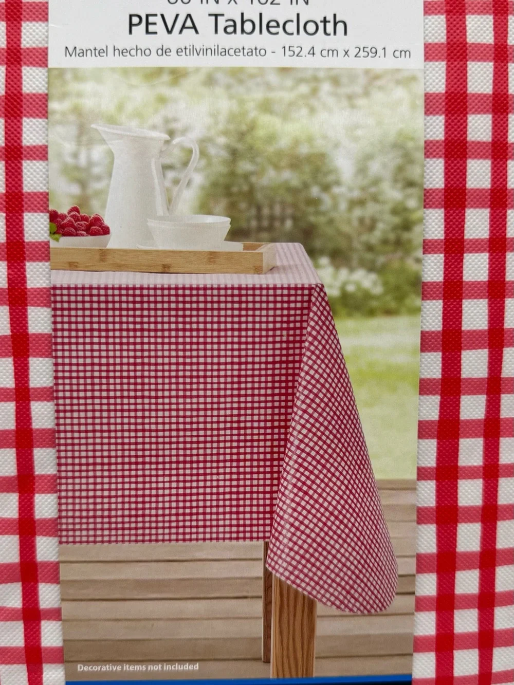Mainstays Red and White Gingham Tablecloth